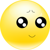 süß traurig Emoji Element png