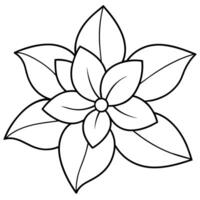 a flower line art illustration vector