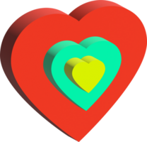 3d icona cuore elemento png
