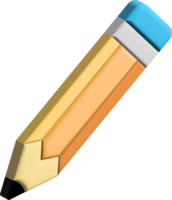 3D Icon pencil element png