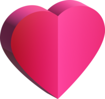 3d icono corazón elemento png