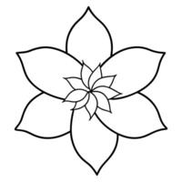 a flower line art illustration vector