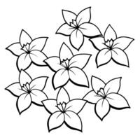 a flower line art illustration vector