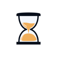 Hourglass icon. Hourglass that is about to run out of time. png