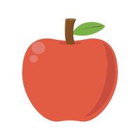 Red apple doodle flat vector