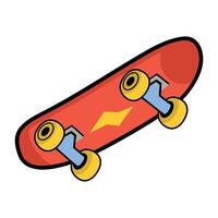 patineta flotante dibujos animados icono vector