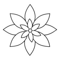 a flower line art illustration vector