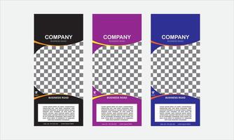 Rack card design template for your business or company vector