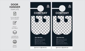 Door hanger design template for your business or company vector
