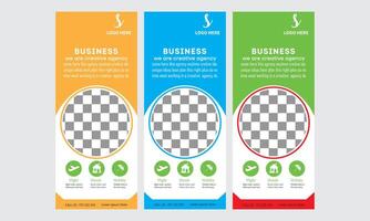 Rack card design template for your business or company vector