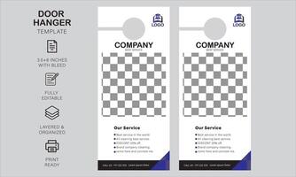 Door hanger design template for your business or company vector