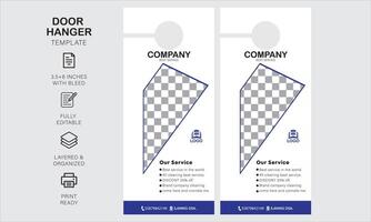 Door hanger design template for your business or company vector