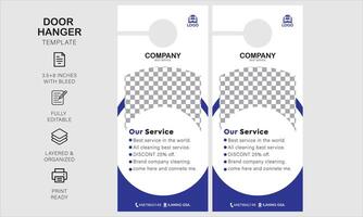 Door hanger design template for your business or company vector