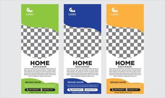 Rack card design template for your business or company vector