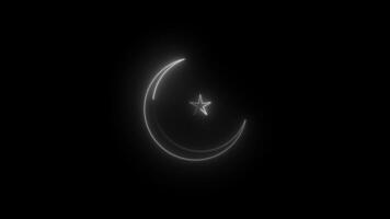 Star und Halbmond Zeichen Symbol Animation, Mond und Star Symbol Animation video