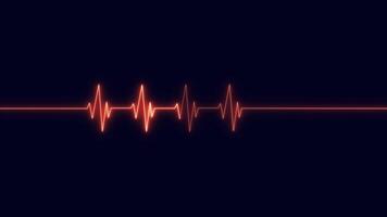 batimento cardiaco pulso taxa linha. saúde e médico conceito. video