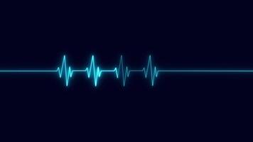 battement de coeur impulsion taux doubler. santé et médical concept. ekg impulsion vague, cardiogramme. video