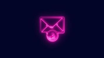 post låsa säkerhet e-post ikon, post meddelande låsa Lösenord ikon isolerat video