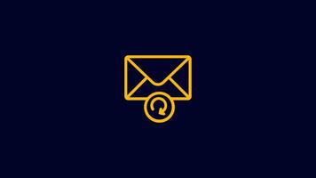 Aktualisierung Briefkasten Inhalt Konzept Symbol Design. Botschaft Mappe neu starten Symbol zum Netz. video