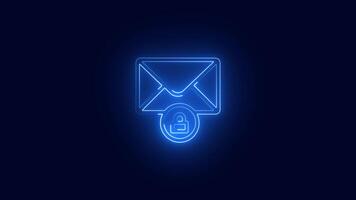 Mail sperren Sicherheit Email Symbol, Mail Botschaft sperren Passwort Symbol isoliert video