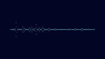 audio bar espectro aislado en transparente antecedentes. sonido ola animación, clásico gráfico sonido igualada. video