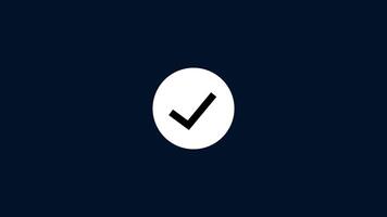 check mark icon animation. Animation in motion graphics of a check mark symbol. video