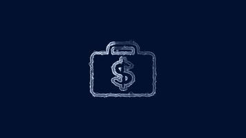Dollar money symbol, money neon icon, cash sign loop concept. video