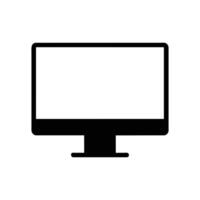 computer monitor icon isolated on white background vector