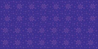 Floral pattern on purple background suitable for seamless fabric vector