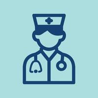 doctor nurse icon vector