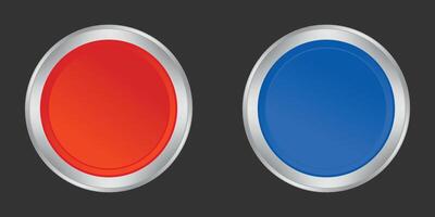 rojo y azul botones vector