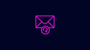 refresh mailbox contents concept icon design. video