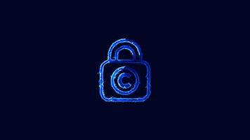 animated security icon, lock icon, Digital security lock icon technology concept of cybersecurity video