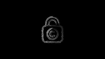 animated security icon, lock icon, Digital security lock icon technology concept of cybersecurity video