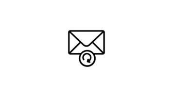 refresh mailbox contents concept icon design. video