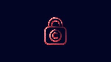 animated security icon, lock icon, Digital security lock icon technology concept of cybersecurity video