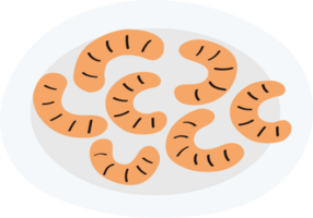 a plate of prawn png