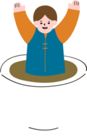 a boy in a cup png