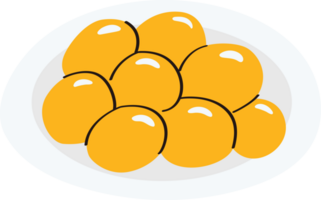 a plate of egg york png