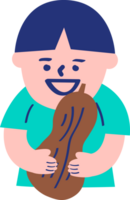 a boy hold a peanut png