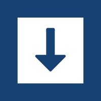 down direction arrow icon. vector