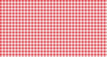 Red checkered pattern tablecloth vector