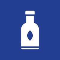 a bottle of vodka on a blue background vector