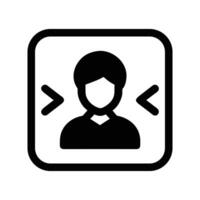 masculino avatar icono en sencillo estilo aislado humano símbolo en blanco fondo vector