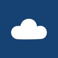 a white cloud on a blue background vector