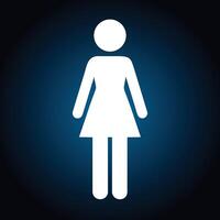 standing woman icon illustration vector