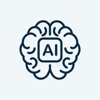 Artificial intelligence icon. Artificial intelligence concept. AI symbol. vector