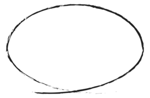 Oval Handzeichnung transparent Hintergrund png