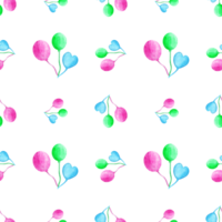 naadloos patroon achtergrond van kleurrijk ballonnen png