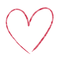 Textured red heart, transparent background png